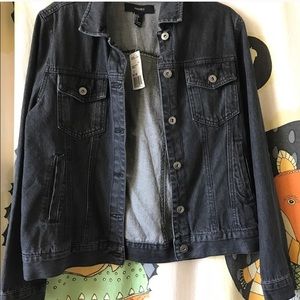 Forever 21 black denim jacket